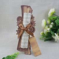 Vintage Print Wedding Invitations Scroll